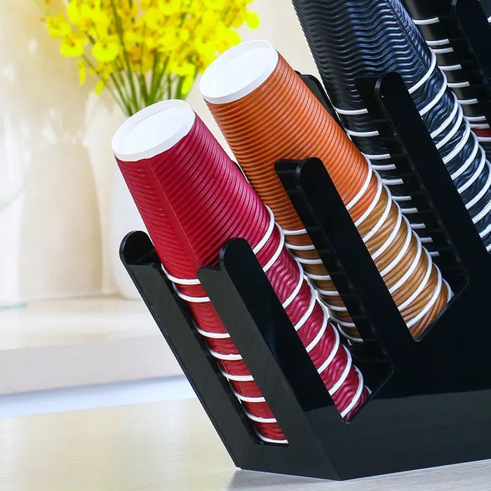 4 Compartment Cup Holder Having  Disposable Paper Cup.