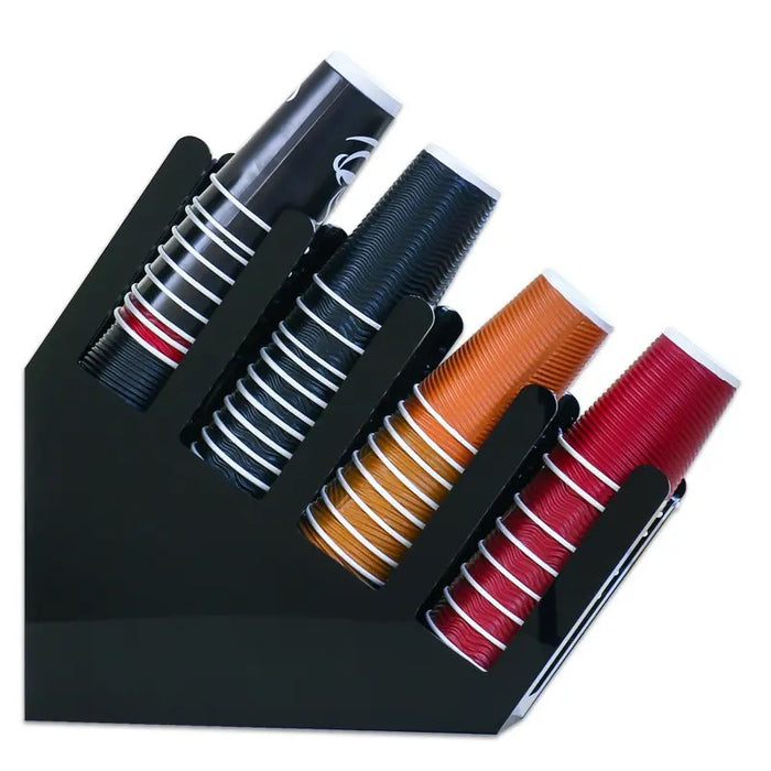 4 Compartment Cup Holder Having  Disposable Paper Cup.