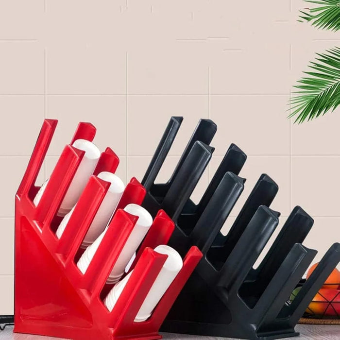 4 Compartment Cup Holder Having  Disposable Paper Cup.