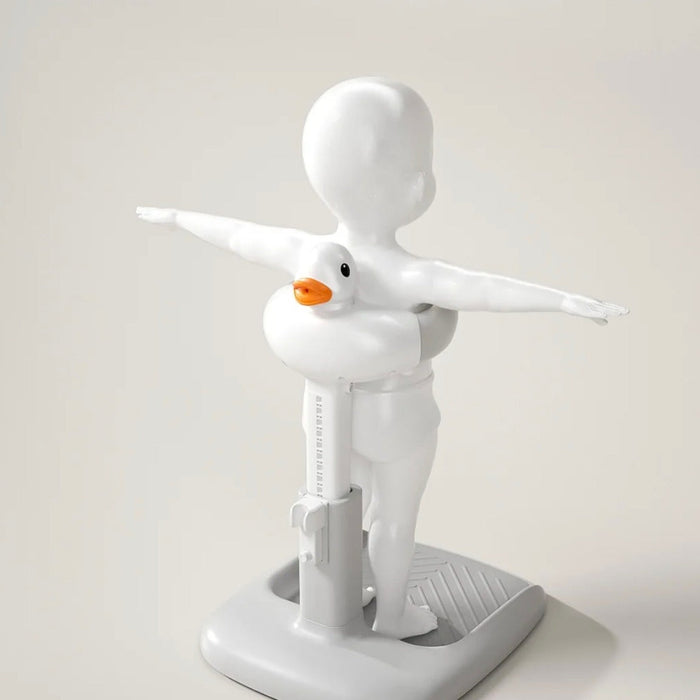 A Statue of Baby is Fixed on Cute Duck Baby Bathing Station.