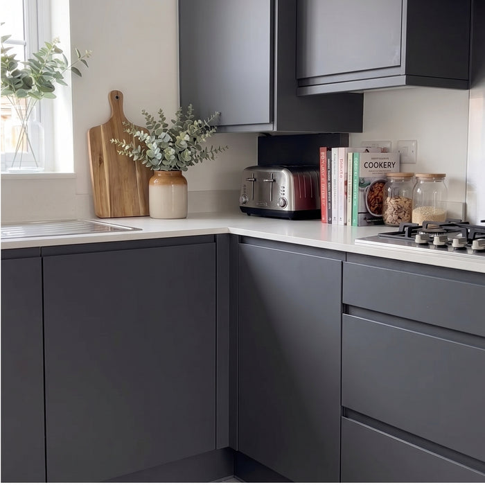 Deep Grey Textured | Adhesive Vinyl 122cm Wide (Sold by the Meter)