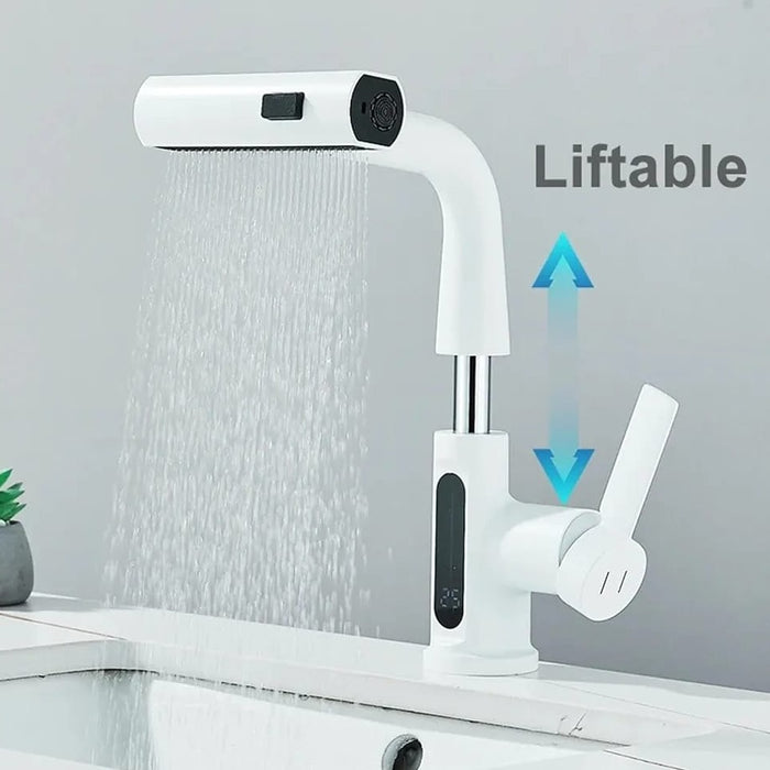 Digital Display Pull Type Kitchen Faucet.