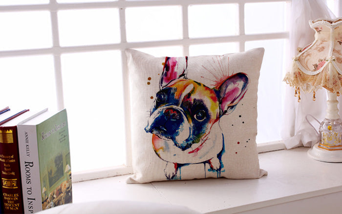 french bulldog artwork pillowcase decorative cover