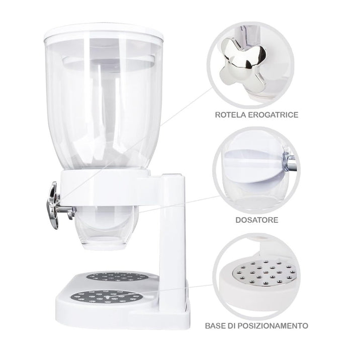 Showcasing Snack and Cereal Dispenser by displaying its technical portions
