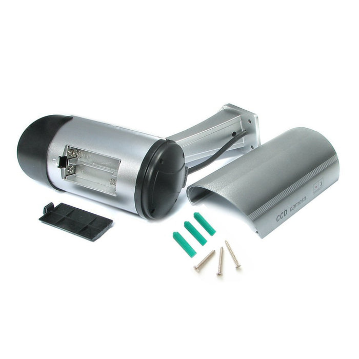 Dummy camera with flashing LED IR1100 S IR outdoor, silver, 4 pieces