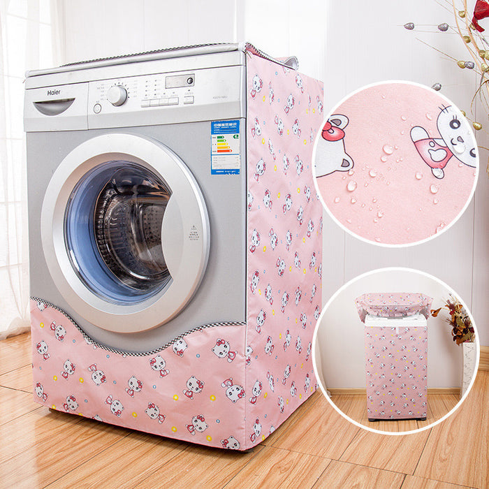 Washing Machine is Covered With Dust Proof Fully Automatic Front Door Washing Machine Protective Cover.