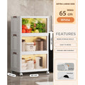 Easy Installation Multi-Layer Stackable Portable Storage Cabinet with Movable Wheels