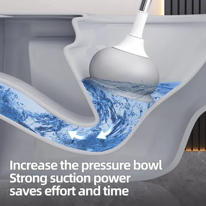 A Ecoco toilet plunger Is Inserted inside a Closet.