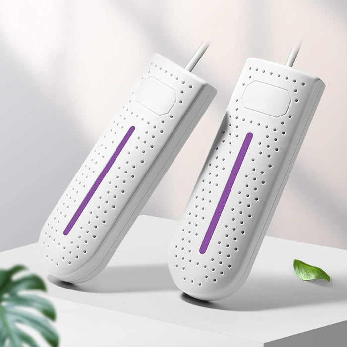 2 white Electric Shoe Dryer