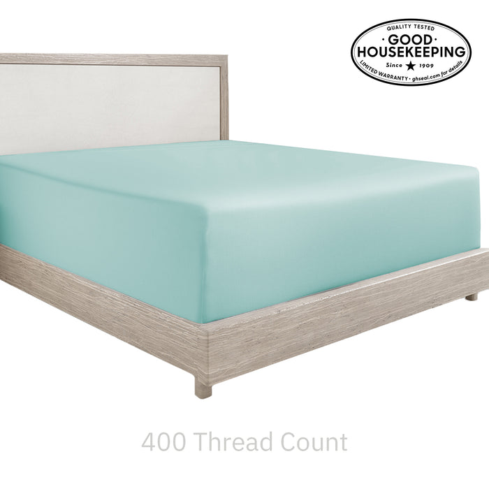 Everyday Ease 400 Sateen Cotton Fitted Sheet - California Design Den