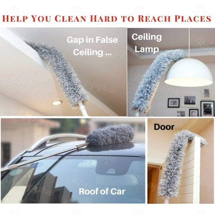 Extendable Duster for High Ceilings, Microfiber Cleaning Long Extension Pole Duster!
