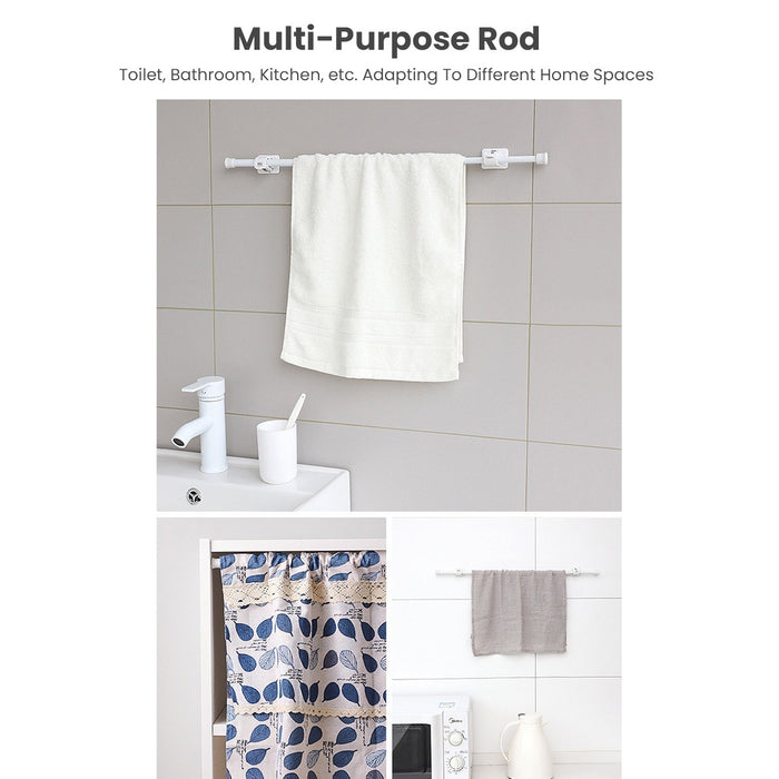 Extendable Hanger Rod, Adjustable Curtain Telescopic Pole Household Hanging Rod