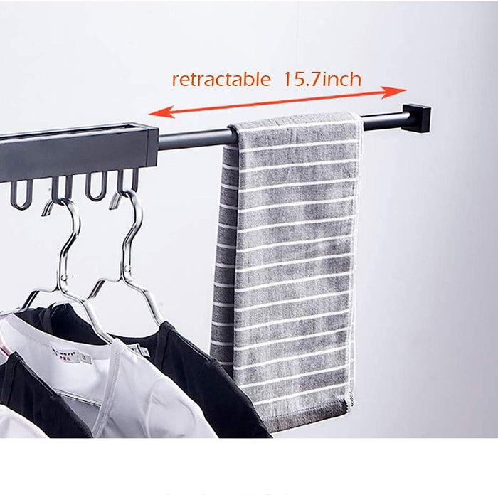 Image showing the closeup of 15.7 inch retractable portion of Collapsible Drying Hanger