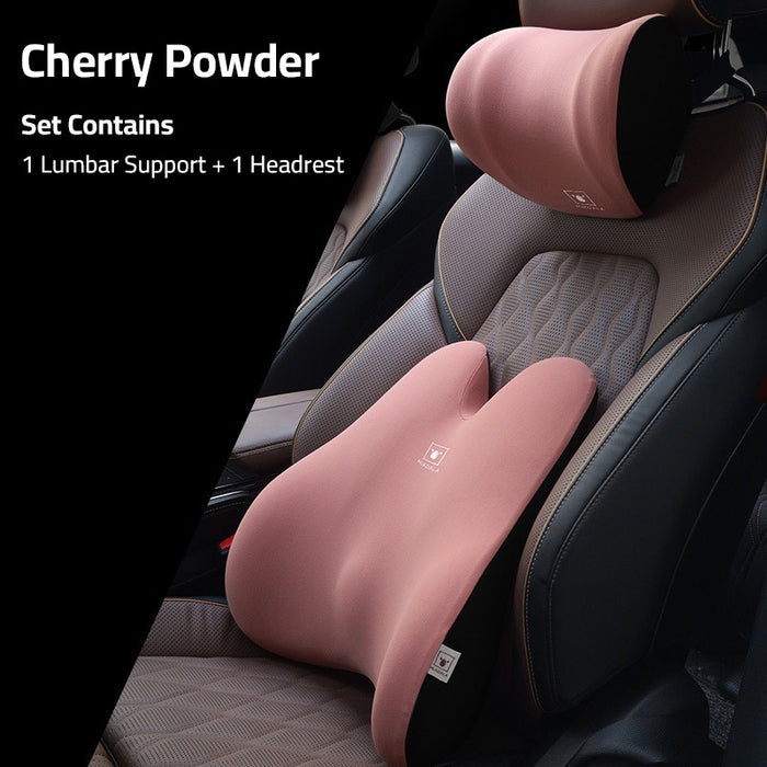 Extra Comfort Memory Foam Car Neck Pillow in pink color