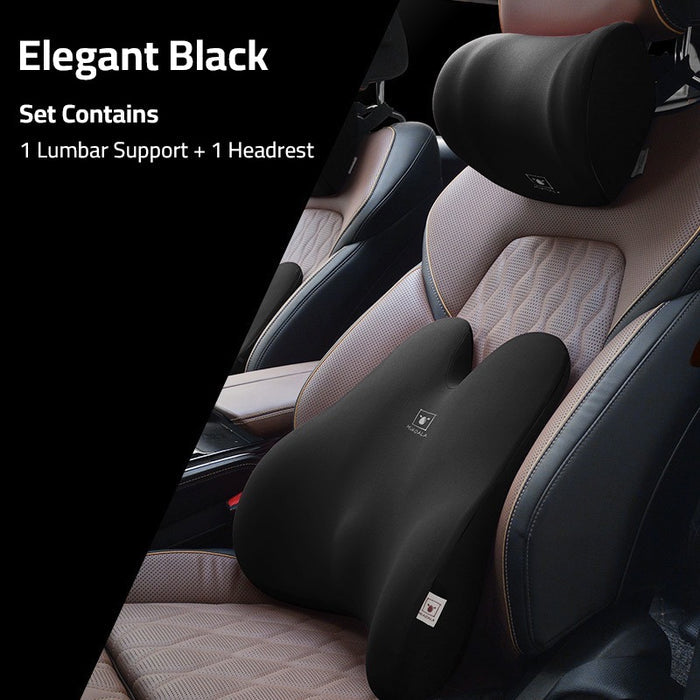 Extra Comfort Memory Foam Car Neck Pillow placed in the car