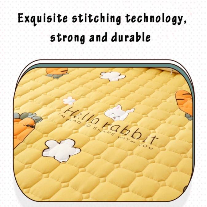 Fitted Size Mattress Bed Sheet with 2 Pillow Case, Printed Waterproof Mattress Protector Bed Sheet