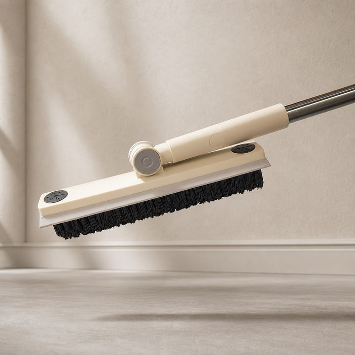 Floor Gap Cleaning Brush with a black bristle head and beige handle on a neutral background