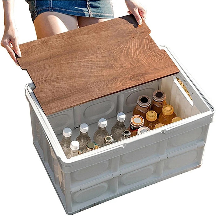Foldable Large Capacity Outdoor Storage Box, for Car Trunk Picnic Camping Outdoor