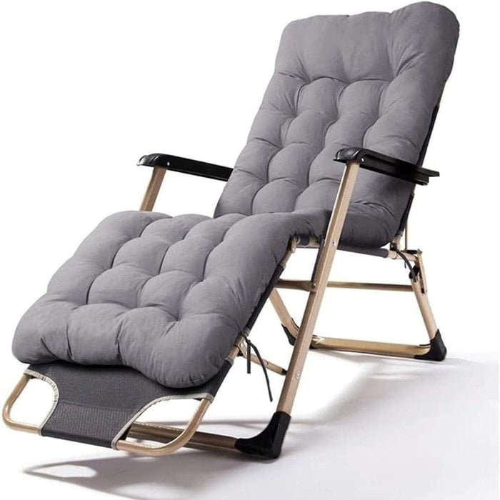 Gray cushioned Lounge Chair on a white background