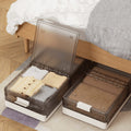Foldable Under Bed Rolling Storage Organizer Container With Cloths.