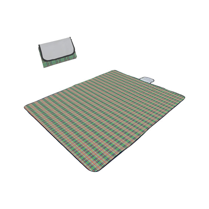 Foldable Waterproof Picnic Mat with a smaller matching pouch on a white background