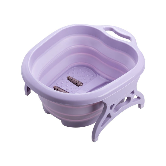 Folding Foot Tub Portable Foot Wash Tub Massage Bucket Travel Folding Bucket with 4 Massage Balls Bathing Feet