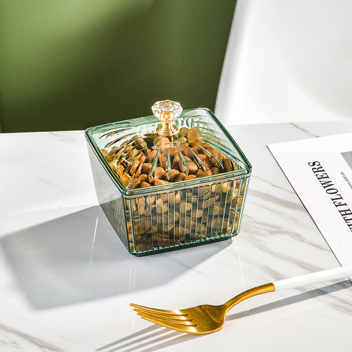 Bowl of Divided Serving Dishes with Tray is Filled with Nuts.