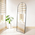 Full-Length Arched Standing Floor Mirror with Stand
