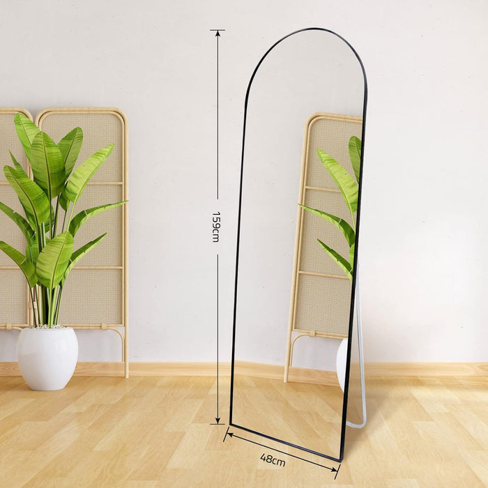 Size Of Full-Length Arched Standing Floor Mirror with Stand.