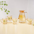 Glass Water Juice Jug Set With Glasses.