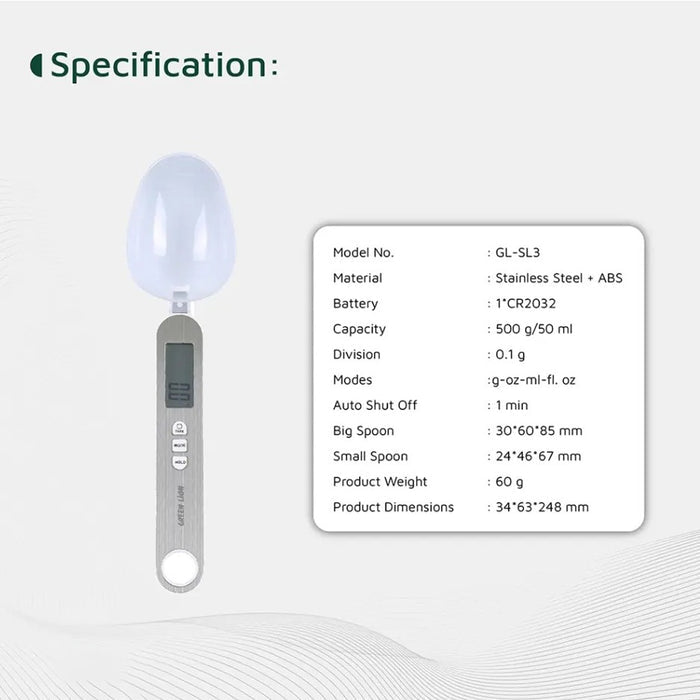 Specification of Green Lion Digital Spoon Scale