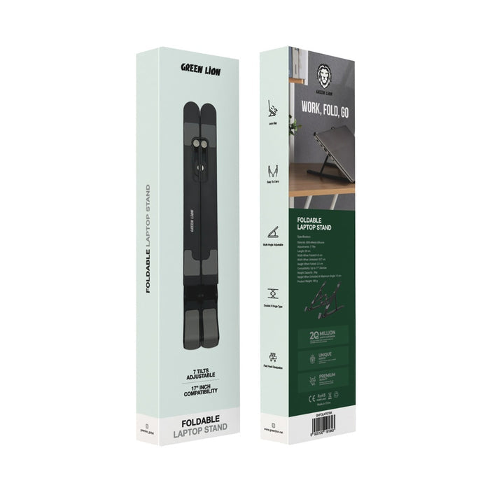 Packaging of Green Lion Foldable Laptop Stand