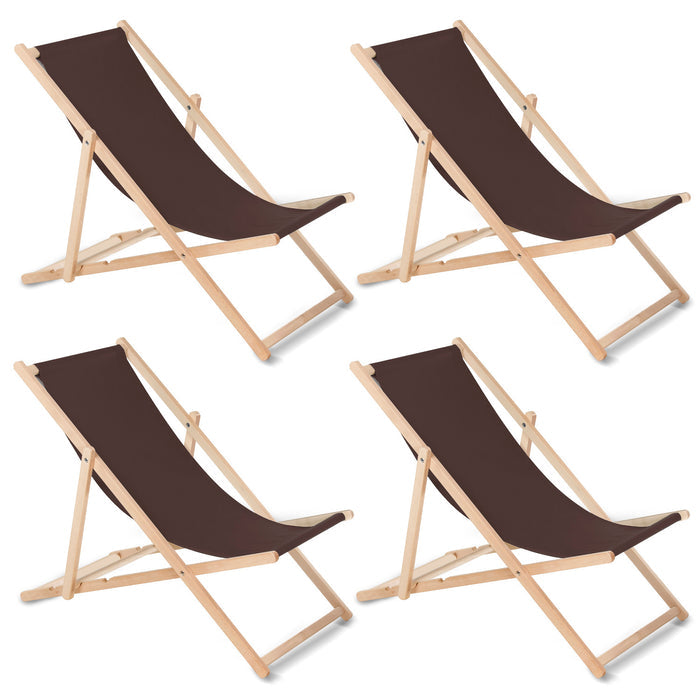 GreenBlue GB183 brown beech classic lounger, 4 pieces