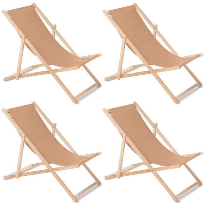 GreenBlue GB183 cappuccino beech classic lounger, 4 pieces
