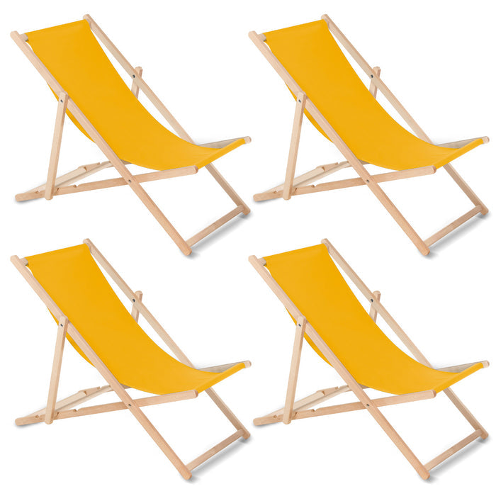 GreenBlue GB183 gold beech classic lounger, 4 pieces