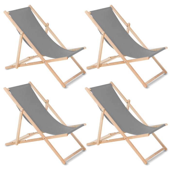 GreenBlue GB183 grey beech classic lounger, 4 pieces