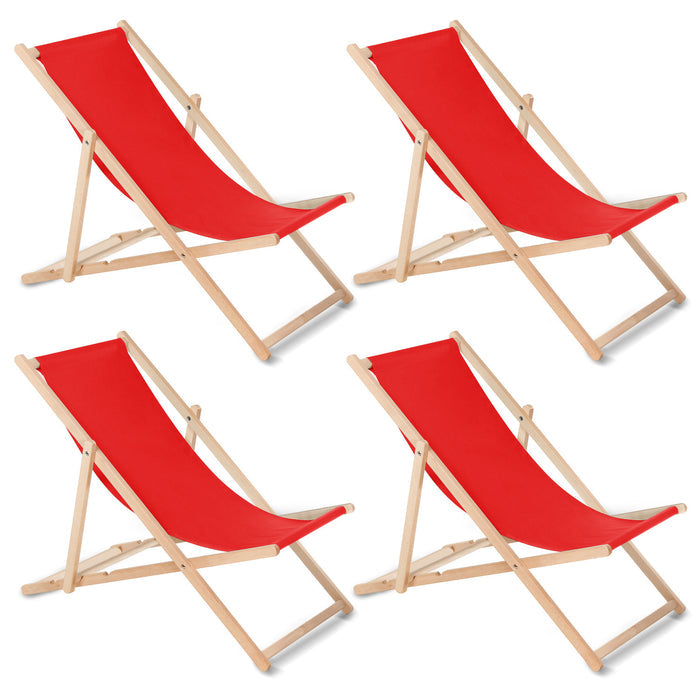 GreenBlue GB183 red beech classic lounger, 4 pieces