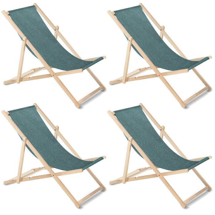 GreenBlue GB183M melange turquoise beech classic lounger, 4 pieces