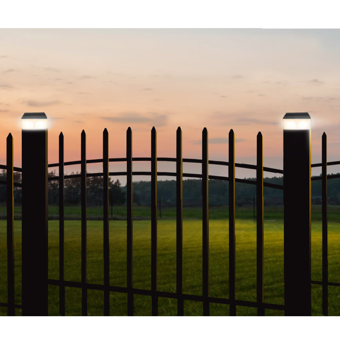 GreenBlue solar LED pole light, 100x100mm, envelope canopy, GB128, 4 pieces