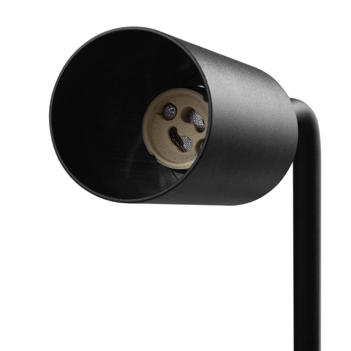 GU10 spot desk lamp with on/off switch black 55x90mm