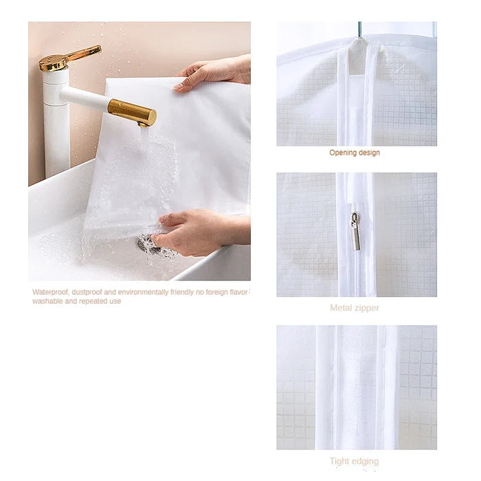 Someone cleaning Hanging Garment Bags