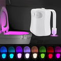 Motion Activated LED Toilet Night Light with 16 Colors.
