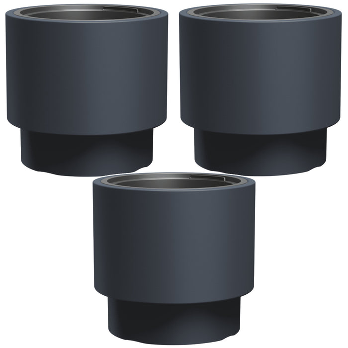 HEOS frost-proof pot, anthracite, capacity 40L, with 20L insert, DBHEN400-S433, 3 pieces