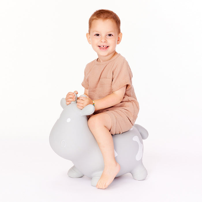 Hoppimals rubber jumper, gray fudge, pump, T-TFF-NN140
