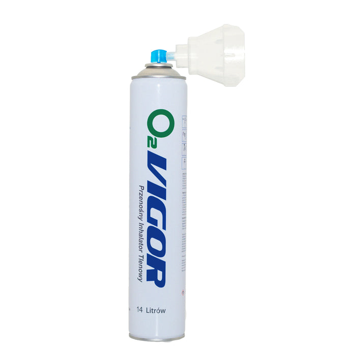 Inhalation oxygen in a 99% O2 14L can, odorless, 2 pieces