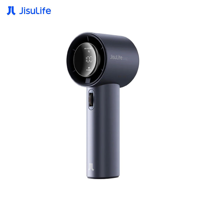 A JisuLife Handheld Fan Pro1 in a dark navy blue color.