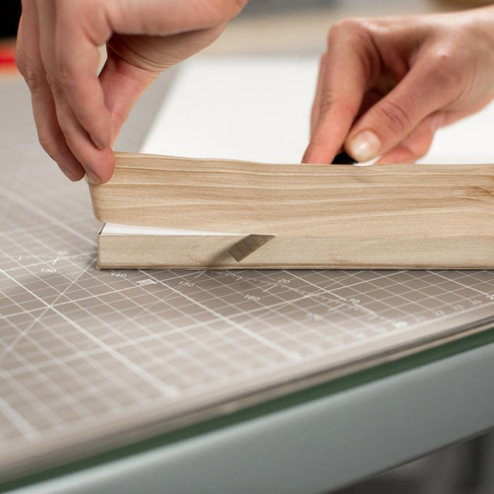 Jura pine adhesive vinyl cut with a craft knife