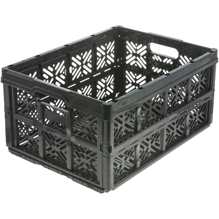 Keeeper Ida Folding Basket, 32L, Black Color, Durable and Easy to Clean