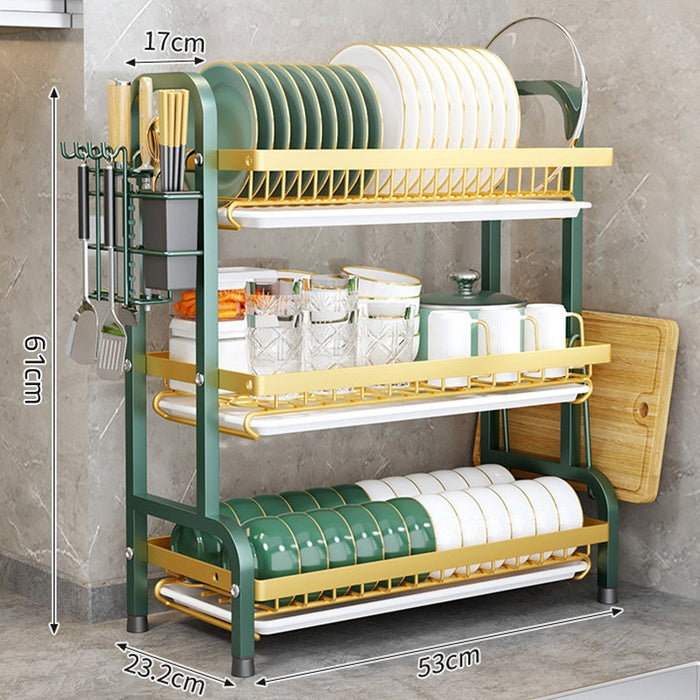 Green + Gold 3 Tier