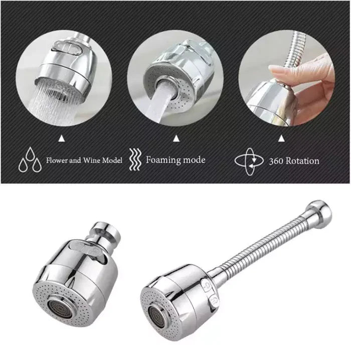 Kitchen Faucet Head 360°Swivel Water Saving 2-Function Spray Head
